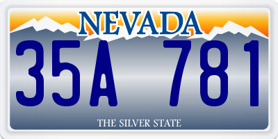 NV license plate 35A781