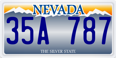 NV license plate 35A787