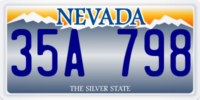 NV license plate 35A798