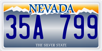 NV license plate 35A799