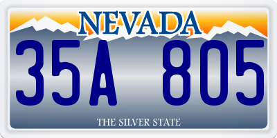 NV license plate 35A805