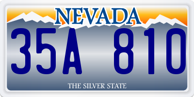 NV license plate 35A810