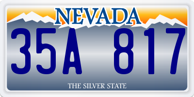 NV license plate 35A817