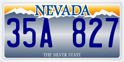 NV license plate 35A827