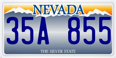 NV license plate 35A855