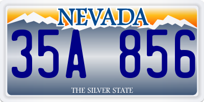NV license plate 35A856