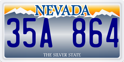 NV license plate 35A864