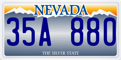 NV license plate 35A880
