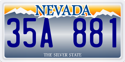 NV license plate 35A881