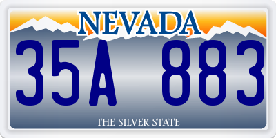 NV license plate 35A883