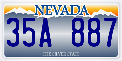 NV license plate 35A887