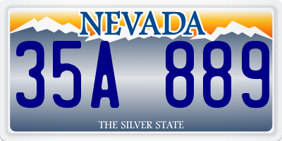 NV license plate 35A889