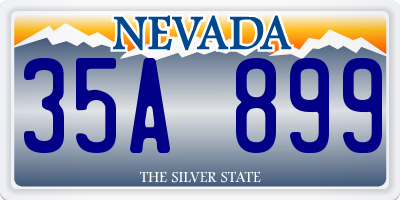 NV license plate 35A899