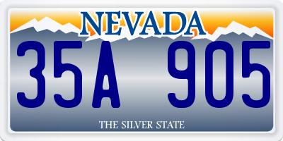 NV license plate 35A905