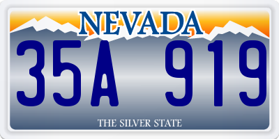 NV license plate 35A919