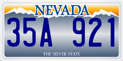 NV license plate 35A921