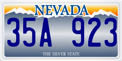 NV license plate 35A923