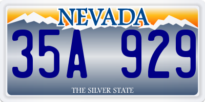 NV license plate 35A929