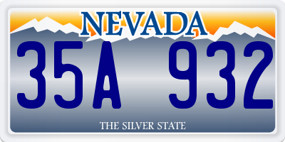 NV license plate 35A932