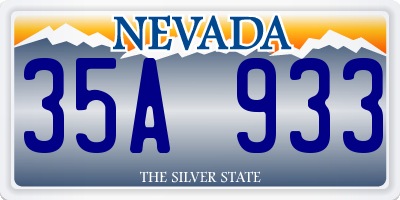 NV license plate 35A933