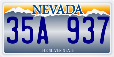 NV license plate 35A937