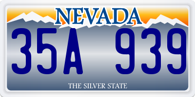 NV license plate 35A939