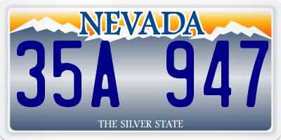 NV license plate 35A947