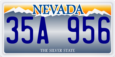 NV license plate 35A956