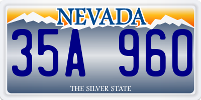 NV license plate 35A960