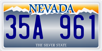 NV license plate 35A961
