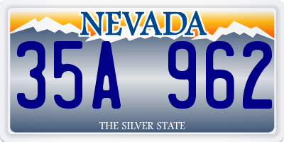 NV license plate 35A962