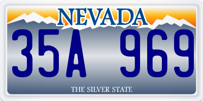 NV license plate 35A969