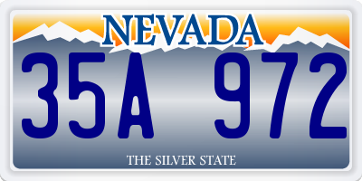 NV license plate 35A972