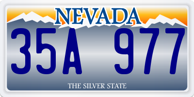 NV license plate 35A977