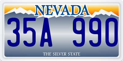 NV license plate 35A990