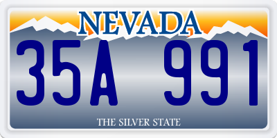 NV license plate 35A991