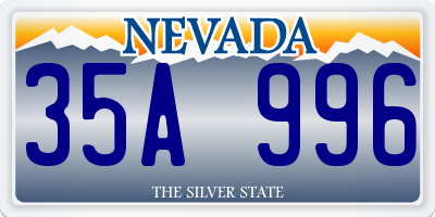 NV license plate 35A996