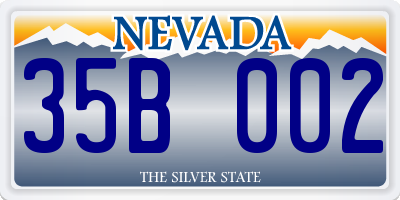 NV license plate 35B002