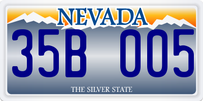 NV license plate 35B005