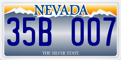 NV license plate 35B007