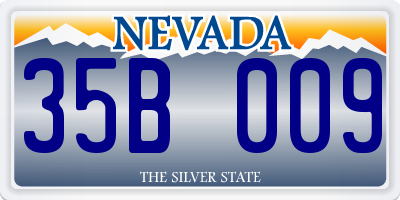 NV license plate 35B009