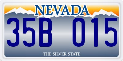 NV license plate 35B015