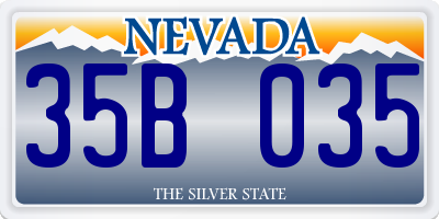 NV license plate 35B035