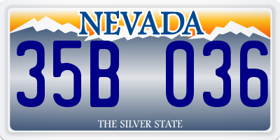 NV license plate 35B036