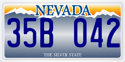 NV license plate 35B042