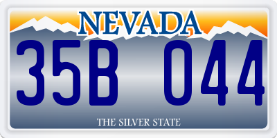 NV license plate 35B044