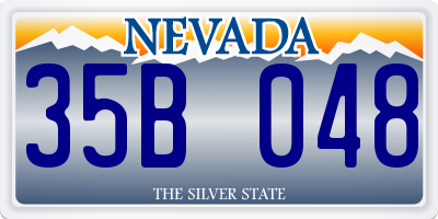 NV license plate 35B048