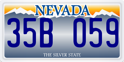 NV license plate 35B059