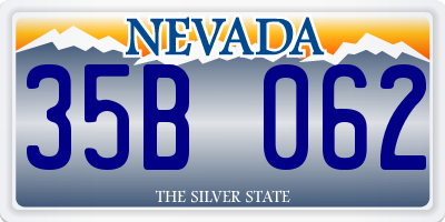 NV license plate 35B062