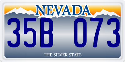 NV license plate 35B073